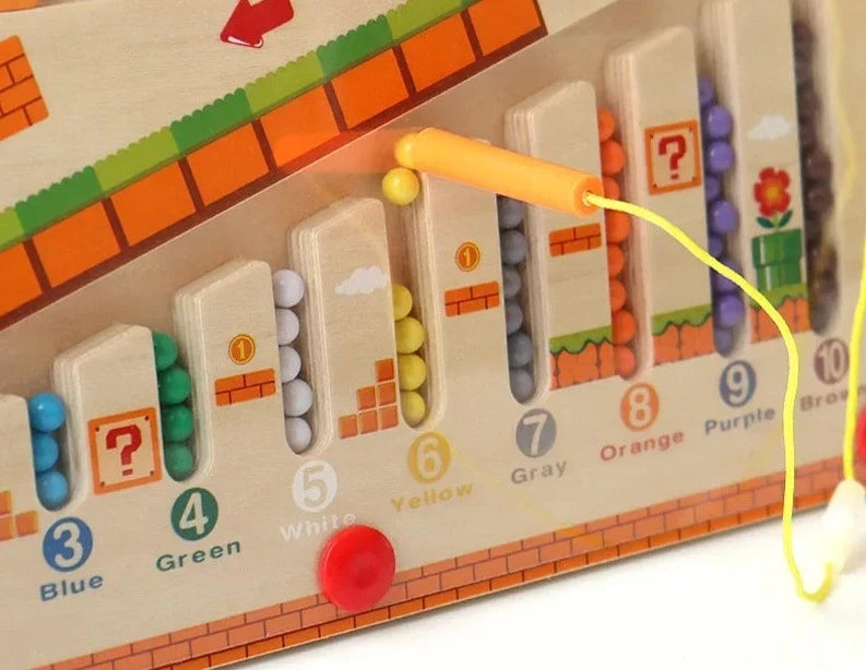 Wooden Magnetic Color and Number Maze Education Toys