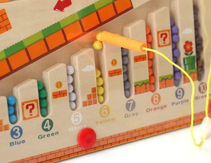 Wooden Magnetic Color and Number Maze Education Toys