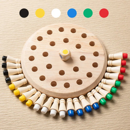 Wooden Memory Match Stick Game Board