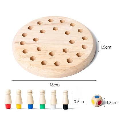 Wooden Memory Match Stick Game Board