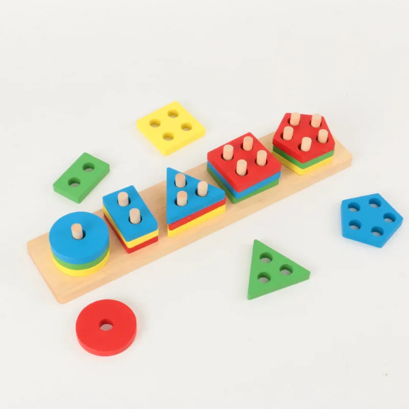 Montessori Wooden Geometric Shape Five Sets